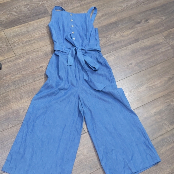 Super cute ModCloth denim romper jumpsuit EUC XXS - Picture 3 of 7